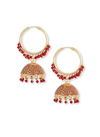Red Fringe Dangle Earrings New Jhumka Design For Party And Functions Latest Earrings Collection 1929